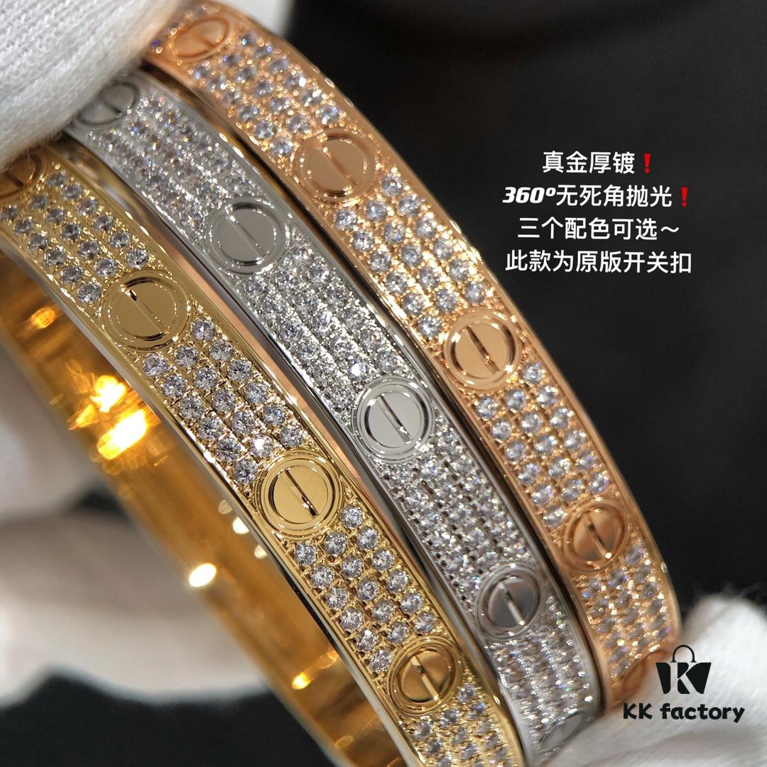 692fd52399f2d84055c8a640 Cartier Love Bracelet Wide Version, CNC 5-Axis Precision Carved, Solid V Gold Plated, Timeless Classic Design