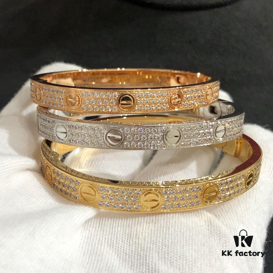 692fd53799f2d84055c8a664 Cartier Love Bracelet Wide Version, CNC 5-Axis Precision Carved, Solid V Gold Plated, Timeless Classic Design