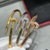 692fd53a99f2d84055c8a669 V Gold Plated 1.0mm Gold 1DB Original Print CNC Version Cartier Thick-Style Diamond-Studded Nail Bangle