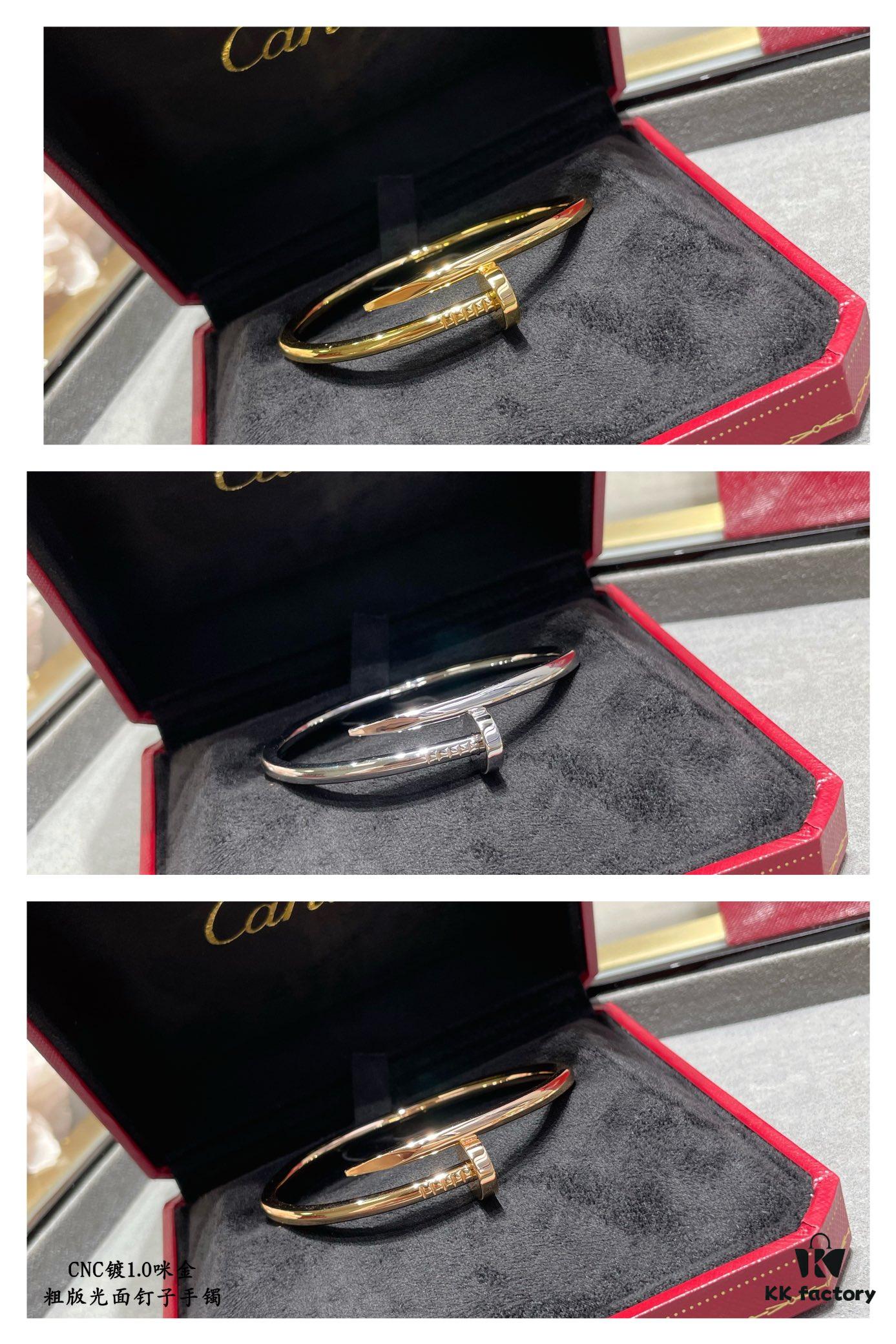 692fd54199f2d84055c8a674 V Gold Plated 1.0mm Gold DB Original Engraving CNC Version Cartier Polished Nail Bracelet 😘😘😘💗🎁 💎Cartier Juste un Clou Nail Bracelet Classic Design Available in Three Colors Perfect Gift for Couples (Let's Nail It Together)