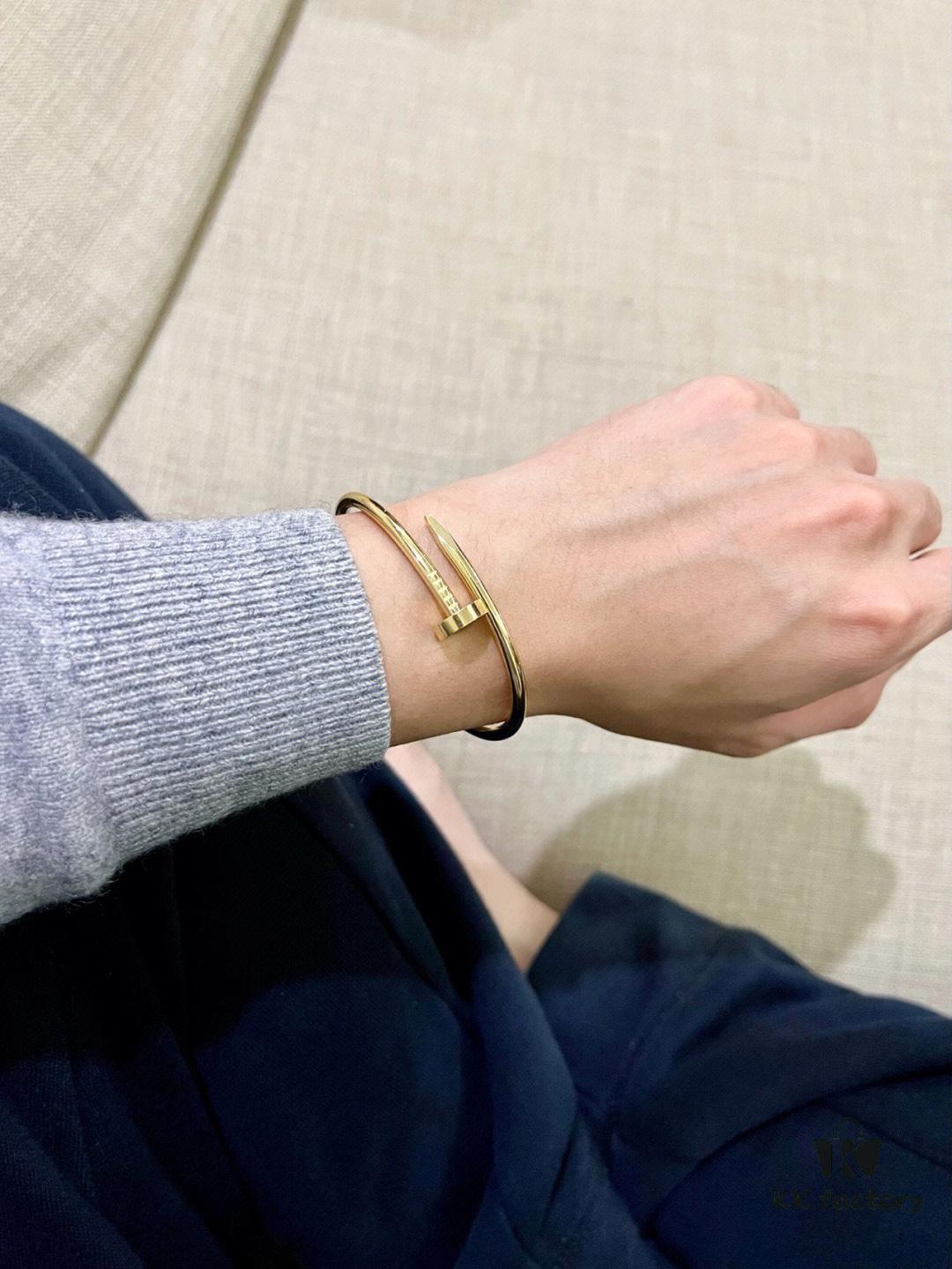 692fd54799f2d84055c8a67f Cartier Juste un Clou Nail Bracelet, Gold-Tone, Diamond-Free CNC Version