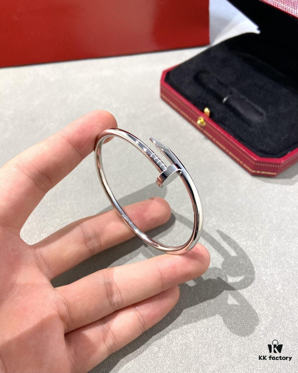 692fd54899f2d84055c8a681 Cartier Juste un Clou Nail Bracelet, Non-Diamond CNC Version, White Gold Color