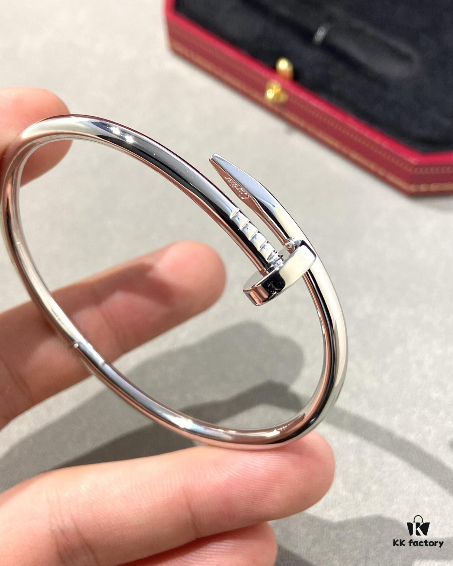 692fd54999f2d84055c8a685 Cartier Juste un Clou Nail Bracelet, Non-Diamond CNC Version, White Gold Color