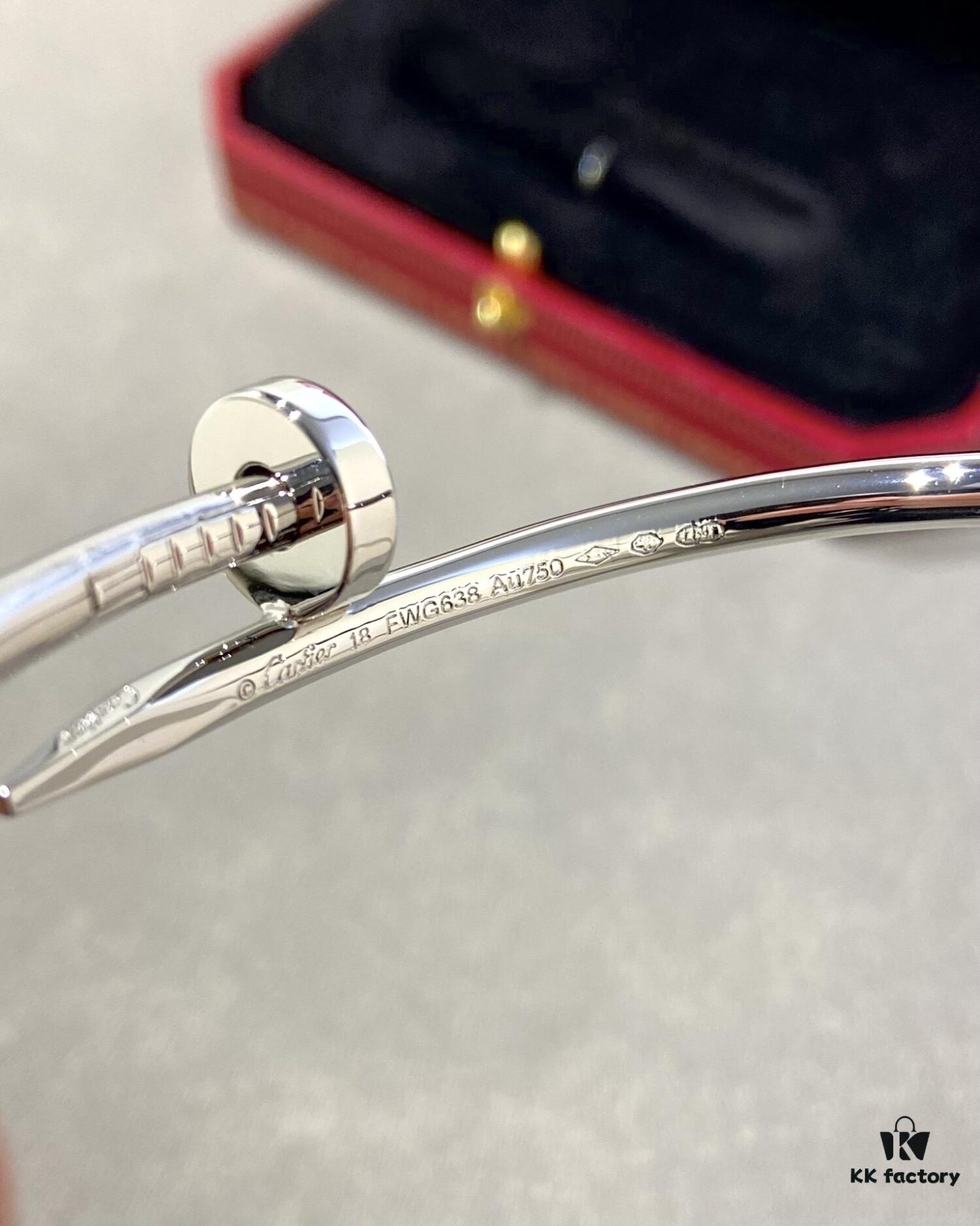 692fd54b99f2d84055c8a688 Cartier Juste un Clou Nail Bracelet, Non-Diamond CNC Version, White Gold Color