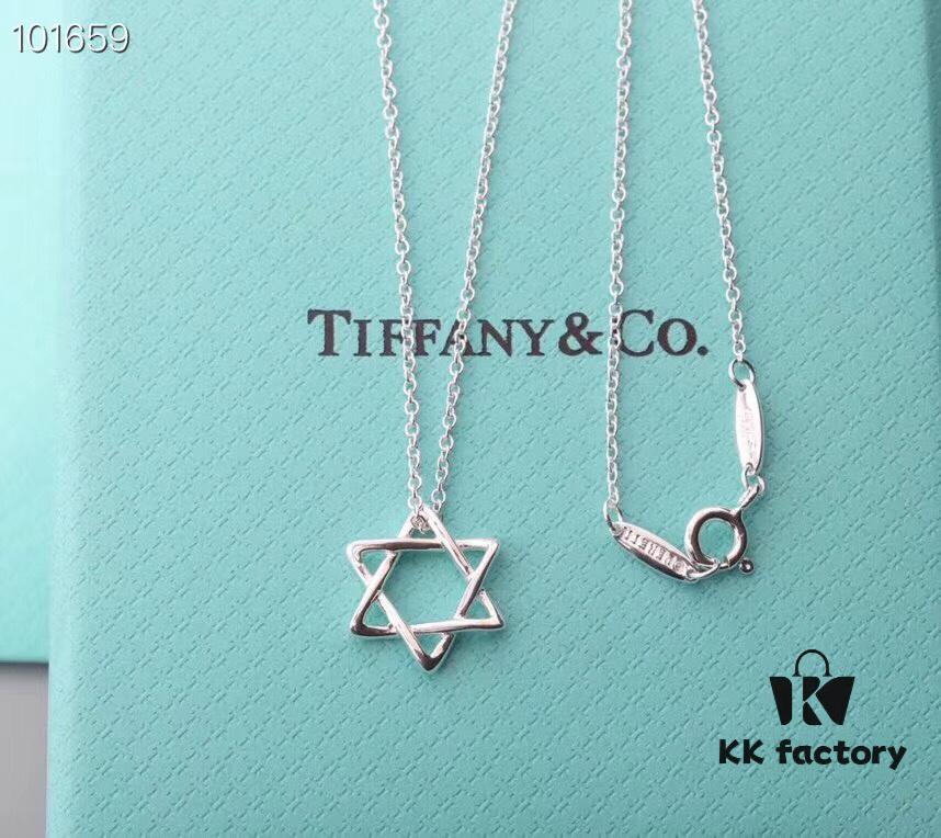 692fd56199f2d84055c8a6bb Tiffany & Co. Six-Pointed Star Necklace, High-End S925 Sterling Silver, Star of David Pendant Necklace