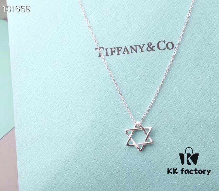 692fd56299f2d84055c8a6bd Tiffany & Co. Six-Pointed Star Necklace, High-End S925 Sterling Silver, Star of David Pendant Necklace