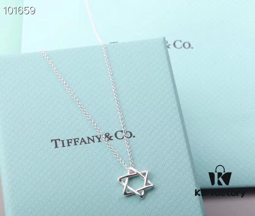 692fd56299f2d84055c8a6be Tiffany & Co. Six-Pointed Star Necklace, High-End S925 Sterling Silver, Star of David Pendant Necklace