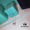 692fd56999f2d84055c8a6d1 Original Design Counter Small Smooth Bow Necklace ✨Tiffany & Co. Official Website ✨✨ German Imported 925 Sterling Silver Vacuum Plated with Pt950 Platinum, Comparable to Counter Quality