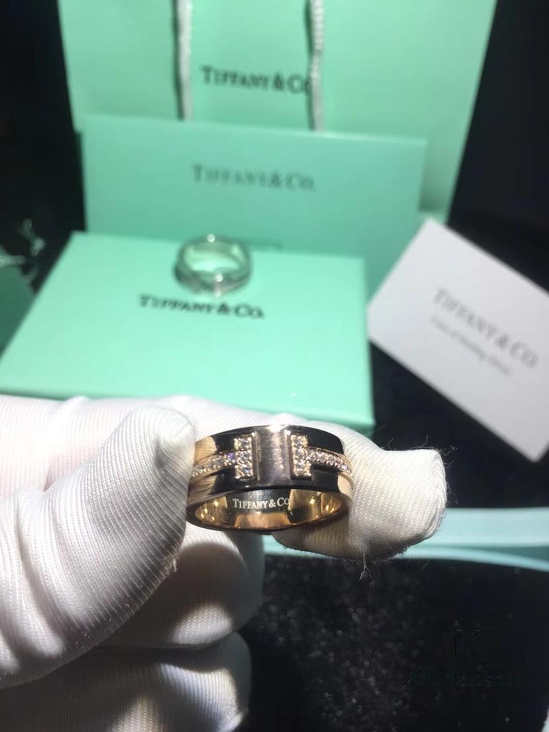 692fd57099f2d84055c8a6e3 Bestselling Tiffany Classic Double-T Ring with CNC-Set Diamonds in Rose Gold and White Gold