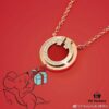 692fd57999f2d84055c8a6fa Tiffany & Co. 2020 Chinese New Year Limited Edition Exclusive Counter Limited Circle Double T Red Carnelian Necklace