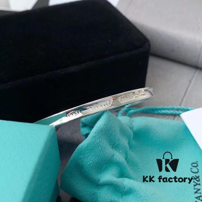 692fd58999f2d84055c8a713 Tiffany & Co 1837 Collection 925 Sterling Silver Narrow Love Open Bangle, Adjustable for Women