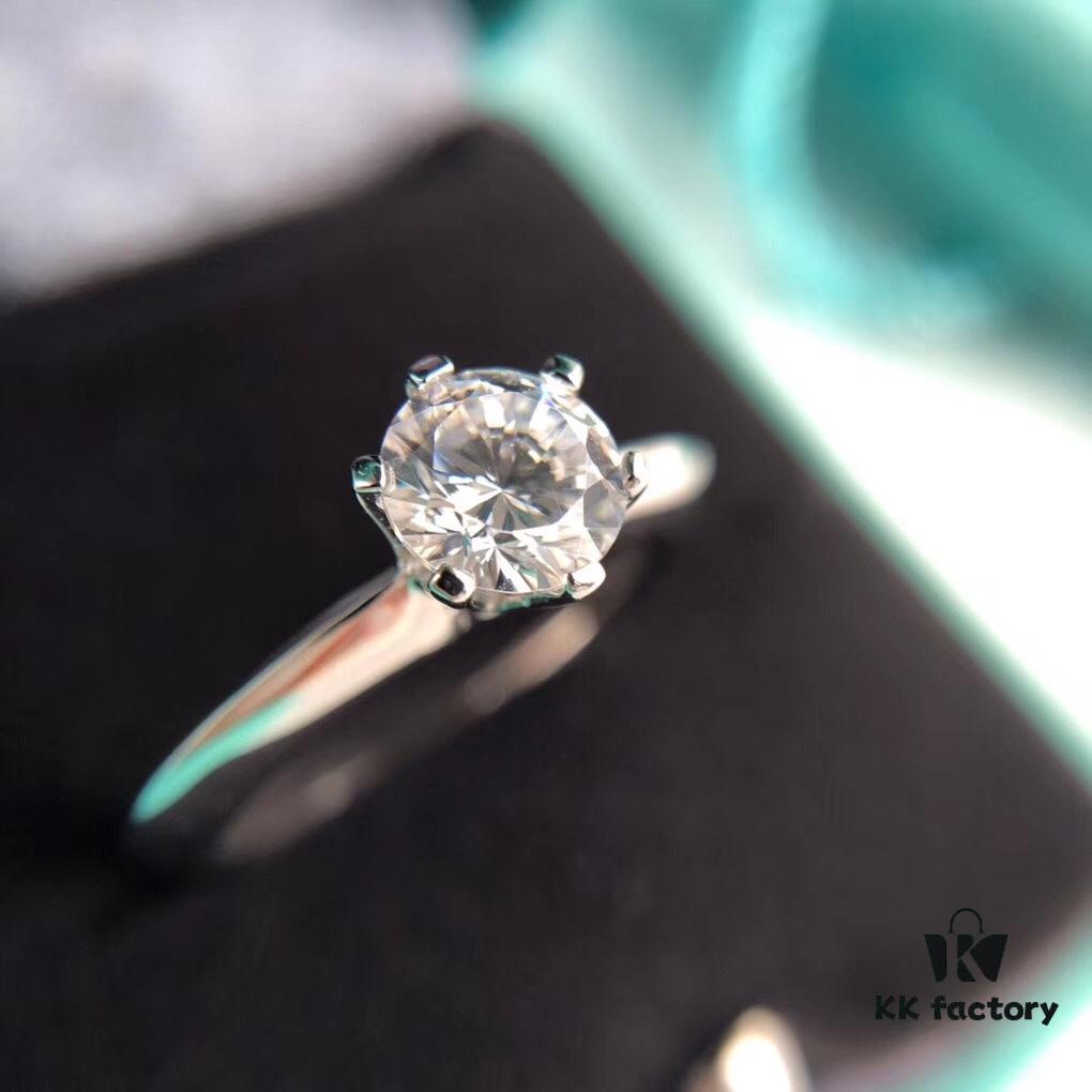 692fd5b099f2d84055c8a762 Tiffany & Co. One-Carat Six-Prong Ring (Available in Sizes 6/7/8), Sterling Silver with Premium High-Carbon Diamond, Hypoallergenic and Fade-Resistant