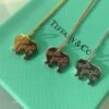692fd5bc99f2d84055c8a77b T House Elephant Pendant Clavicle Chain, One Side Polished, Other Side Engraved with Letter 'l', Original Logo, S925 Silver Material, Available in White Gold, Rose Gold, and Yellow Gold – 3 Colors
