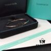692fd5c199f2d84055c8a784 Tiffany & Co. New Double T Enamel Bracelet in 925 Sterling Silver with 18K Rose Gold Plating, New Color Combination and Sparkling Zirconia
