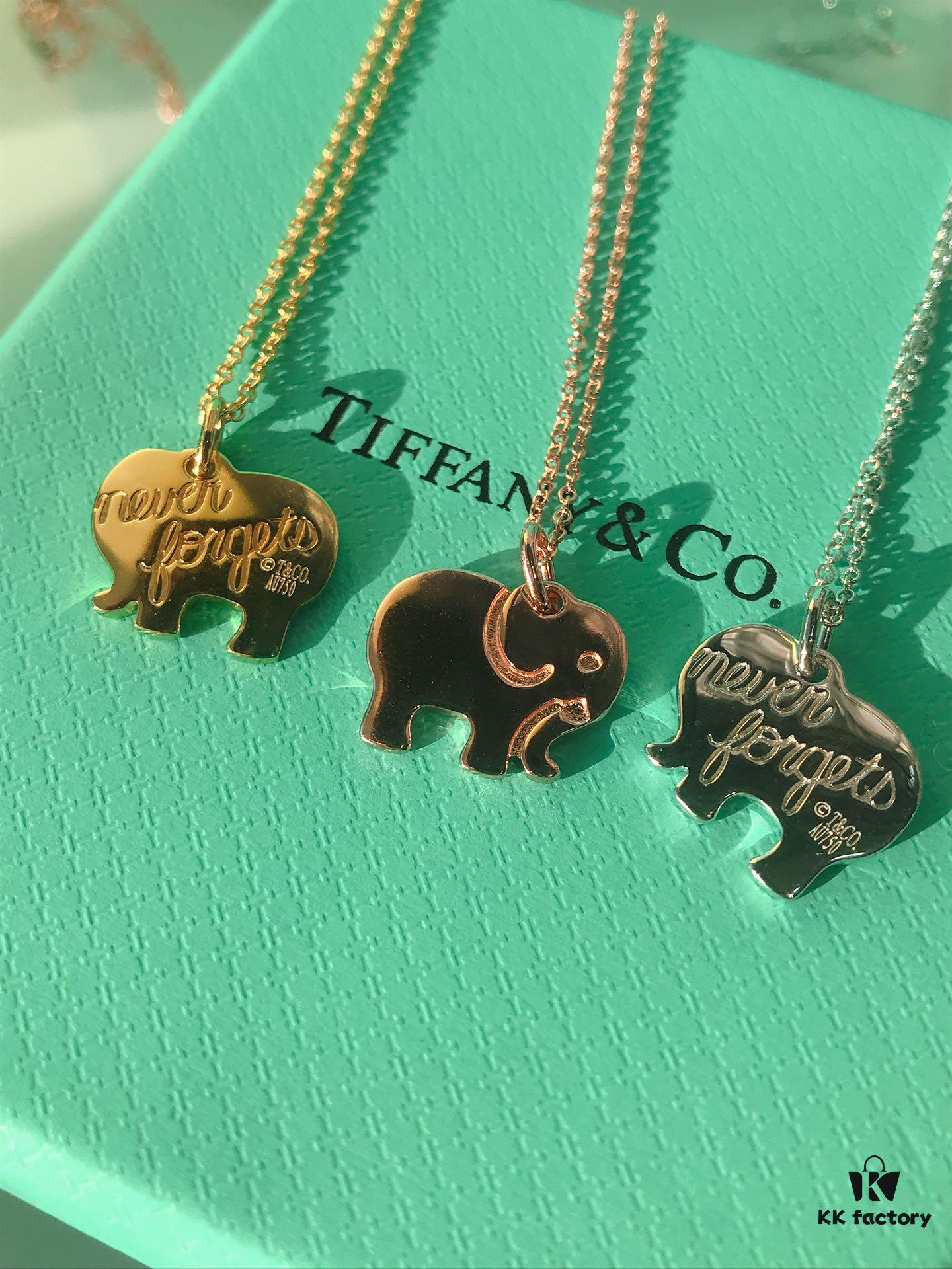 692fd5d899f2d84055c8a7a9 T House Elephant Pendant Clavicle Chain, One Side Polished, Other Side Engraved with Letter 'l', Original Logo, S925 Silver Material, Available in White Gold, Rose Gold, and Yellow Gold – 3 Colors