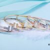 692fd5e199f2d84055c8a7c1 Must-have Tiffany & Co. Double T Diamond Bracelet with Adjustable Memory Design, AU750 Logo Stamp, S925 Silver Plated with 18K Gold, Set with 5A Zirconia