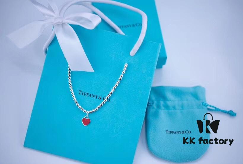 692fd5e499f2d84055c8a7c9 Tiffany Inspired Heart Resin Bracelet in S925 Sterling Silver with Enamel Detail