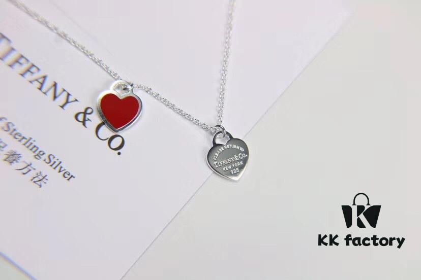 692fd5e699f2d84055c8a7d1 925 Sterling Silver Double Heart Enamel Pendant Necklace in Blue, Pink, Red - Christmas Gift, Popular Tiffany-Style Design