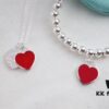 692fd5ee99f2d84055c8a7e5 Tiffany & Co. New Year Red Heart Bracelet and Necklace, Pure Silver Craftsmanship with New Technology, Premium Quality – Real Item Exceptionally Beautiful! Bracelet Interior Made with Pure Silver Wire, 4mm S925 Sterling Silver Beads, Authenticity Guaranteed