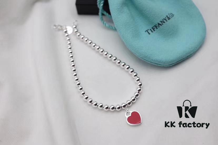 692fd5ee99f2d84055c8a7e6 Tiffany & Co. New Year Red Heart Bracelet and Necklace, Pure Silver Craftsmanship with New Technology, Premium Quality – Real Item Exceptionally Beautiful! Bracelet Interior Made with Pure Silver Wire, 4mm S925 Sterling Silver Beads, Authenticity Guaranteed