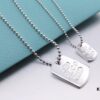 692fd5f499f2d84055c8a7f6 Tiffany & Co. Original Authentic Round Bead Necklace 1837 Military Pendant Unisex Couple Necklace
