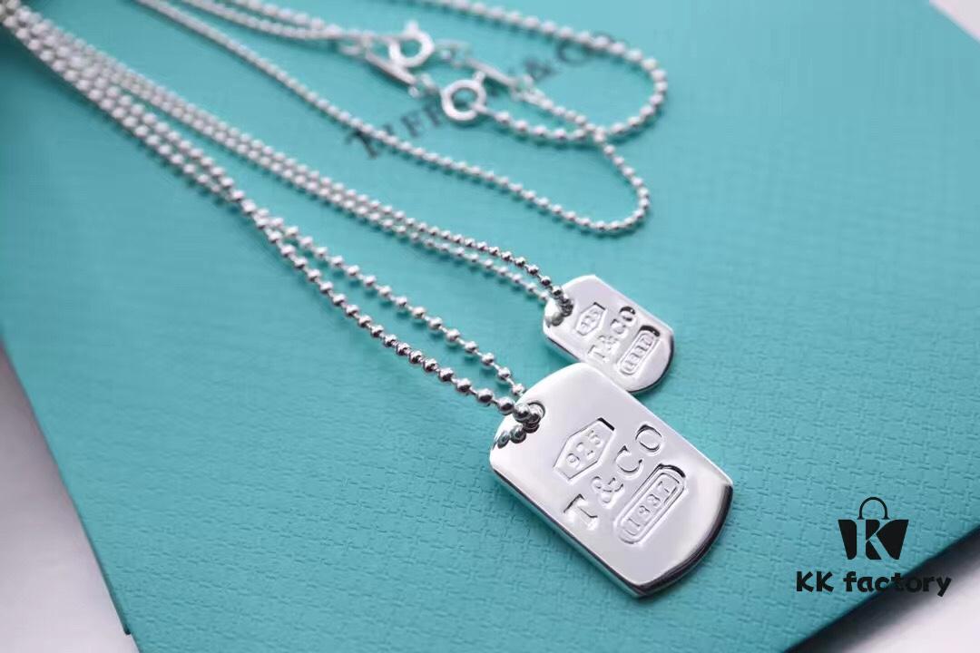 692fd5f499f2d84055c8a7f8 Tiffany & Co. Original Authentic Round Bead Necklace 1837 Military Pendant Unisex Couple Necklace