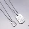 692fd5f599f2d84055c8a7fb Tiffany & Co. Original Authentic Round Bead Necklace 1837 Military Pendant Unisex Couple Necklace