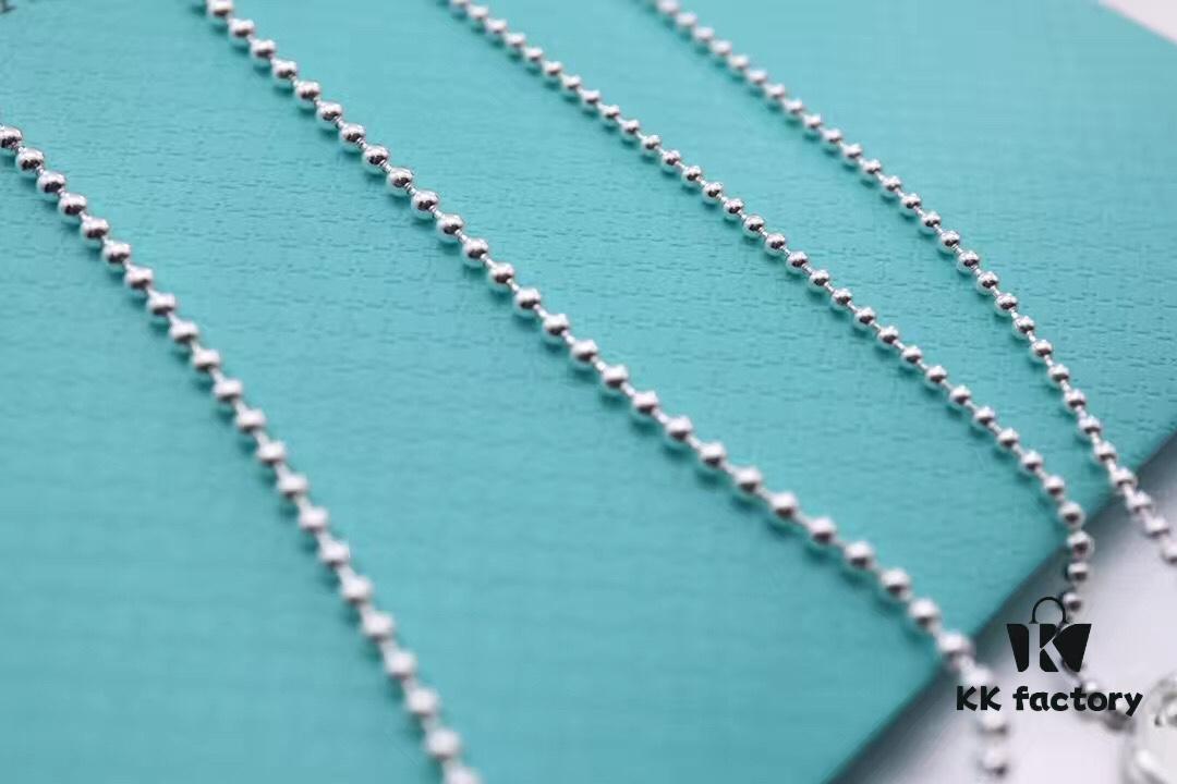 692fd5f599f2d84055c8a7fc Tiffany & Co. Original Authentic Round Bead Necklace 1837 Military Pendant Unisex Couple Necklace