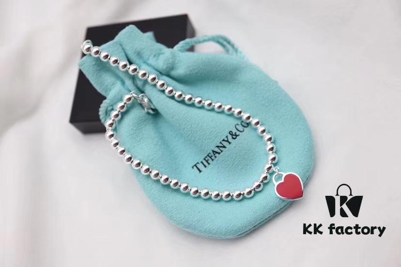 692fd5f699f2d84055c8a7fd Tiffany & Co. New Year Red Heart Bracelet and Necklace, Pure Silver Craftsmanship with New Technology, Premium Quality – Real Item Exceptionally Beautiful! Bracelet Interior Made with Pure Silver Wire, 4mm S925 Sterling Silver Beads, Authenticity Guaranteed