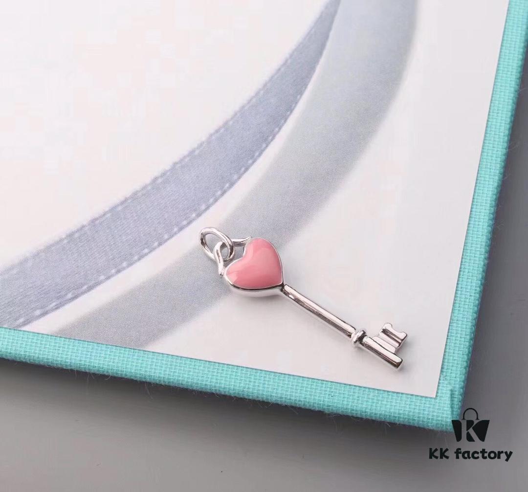 692fd5ff99f2d84055c8a815 Tiffany Blue Heart Key Enamel Necklace