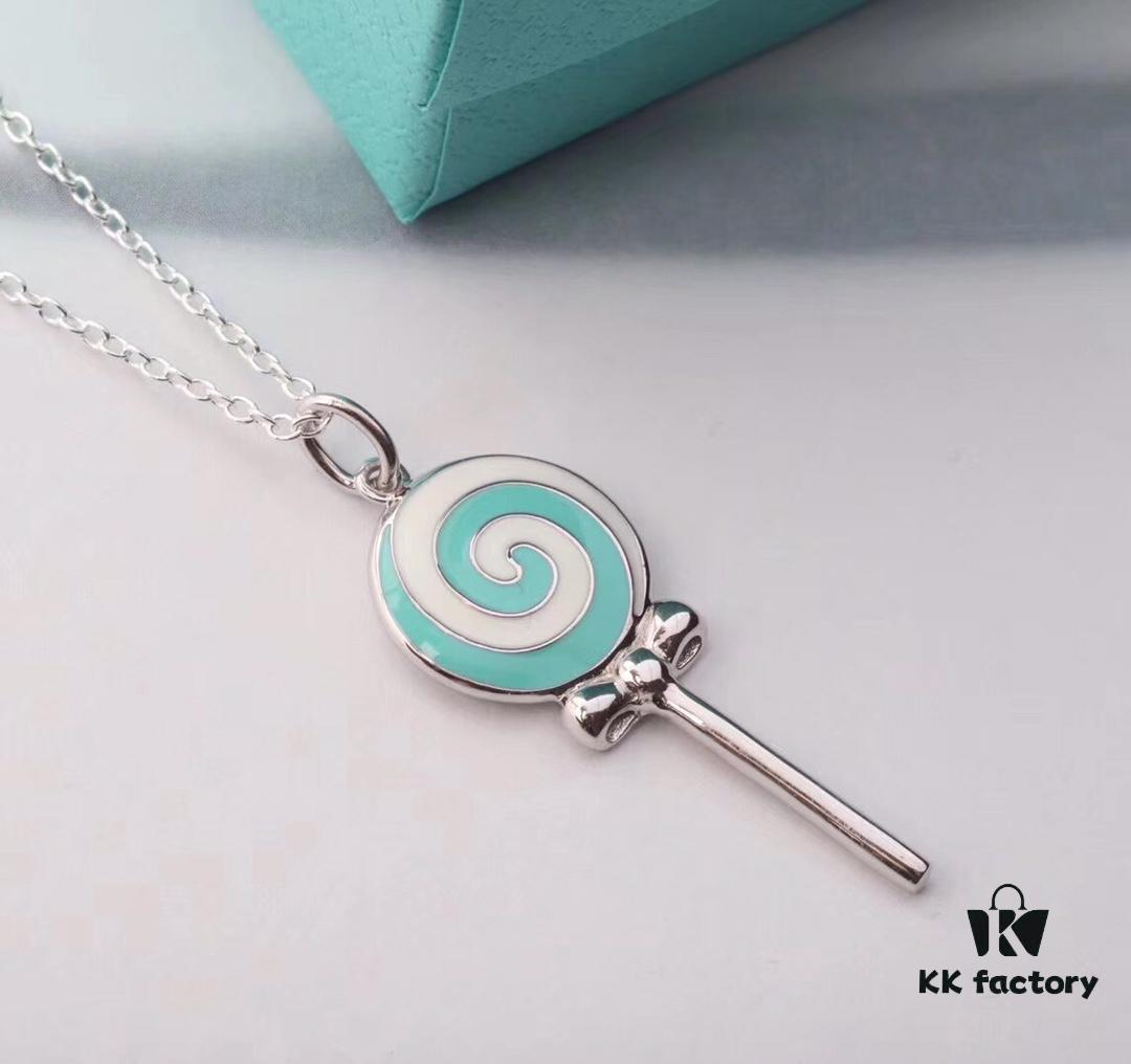 692fd60199f2d84055c8a817 925 Sterling Silver Tiffany Lollipop Pendant, Minimalist Design Resonating with the Essence of Love