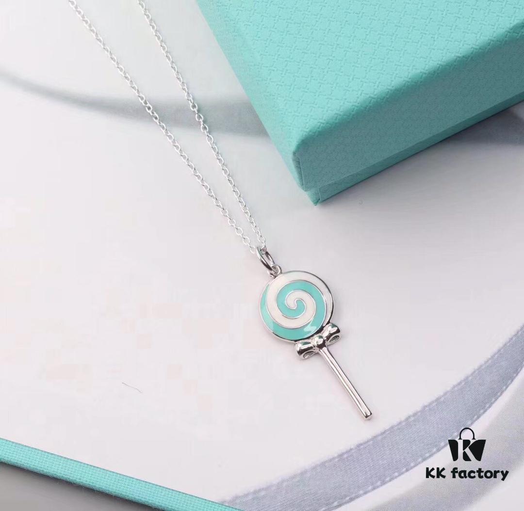 692fd60299f2d84055c8a819 925 Sterling Silver Tiffany Lollipop Pendant, Minimalist Design Resonating with the Essence of Love
