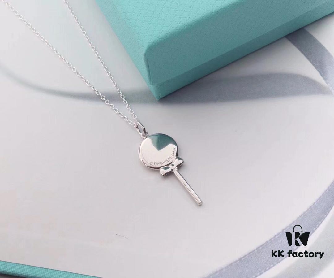 692fd60299f2d84055c8a81a 925 Sterling Silver Tiffany Lollipop Pendant, Minimalist Design Resonating with the Essence of Love