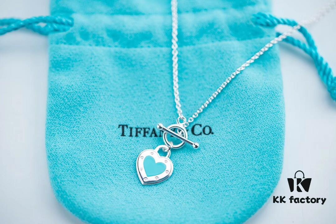 692fd60899f2d84055c8a82c Tiffany Enamel Heart Pendant - Pin Buckle Necklace