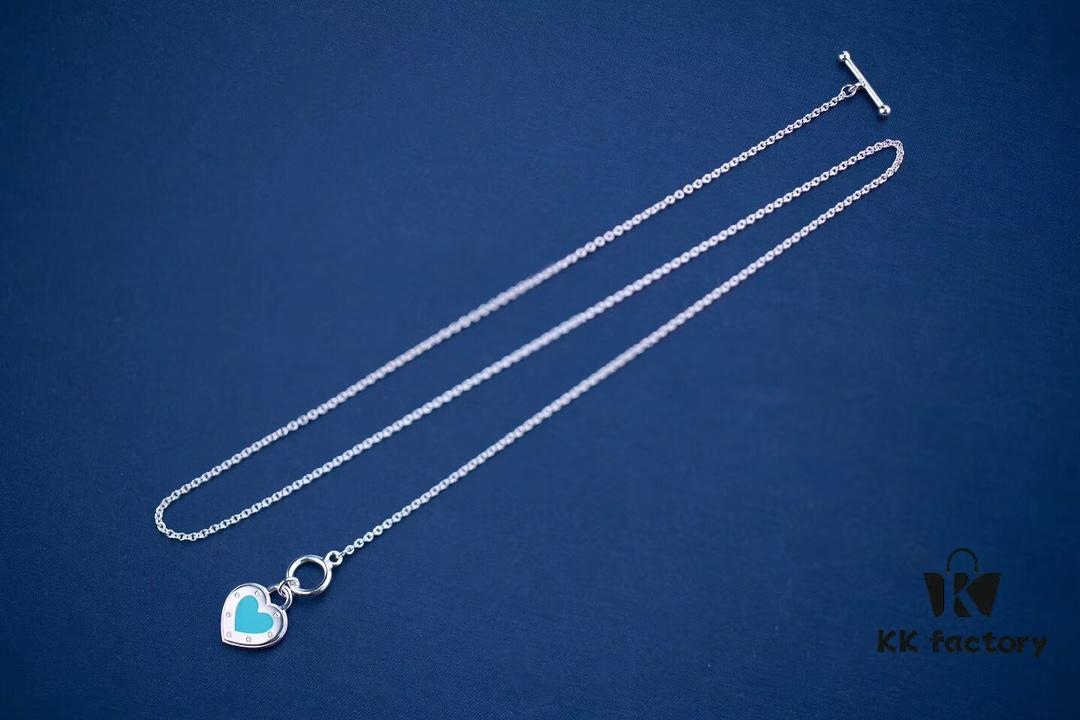 692fd60a99f2d84055c8a830 Tiffany Enamel Heart Pendant - Pin Buckle Necklace