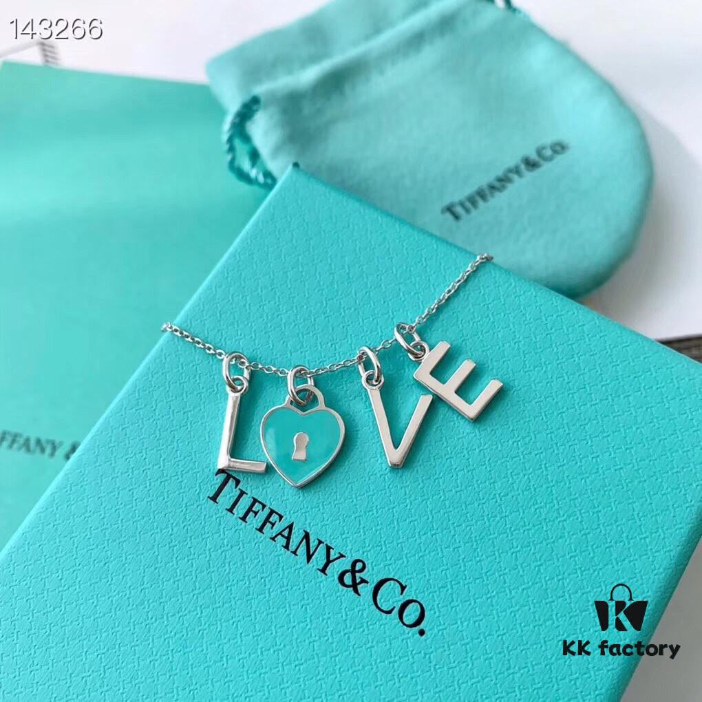 692fd61399f2d84055c8a84a Exclusive In-Stock! Tiffany & Co. LOVE Letter Necklace with Blue Enamel Heart Pendant, Featuring the Brand's Founding Year, Crafted in AG925 Silver, Original Mold Design, Authentic Resale Quality, 45cm Chain with Full Packaging, Perfect for Gifting or Personal Use