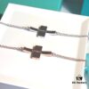 692fd61b99f2d84055c8a85b New Tiffany Style Trendy Minimalist Double T Diamond-Paved Bracelet in Rose Gold and White Gold, S925 Sterling Silver Plated, Layered Design for Summer Fashion