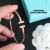 692fd62c99f2d84055c8a870 Tiffany & Co. Double T Diamond Bracelet with Adjustable Memory Design