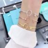 692fd62e99f2d84055c8a877 Tiffany & Co. Key Smooth Open Bangle Bracelet, Minimalist Style, Spring Silver Construction, Premium S925 Sterling Silver Plated with 14K Rose Gold, Yellow Gold, and White Gold, Three Colors In Stock
