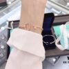 692fd63099f2d84055c8a879 Tiffany & Co. Key Smooth Open Bangle Bracelet, Minimalist Style, Spring Silver Construction, Premium S925 Sterling Silver Plated with 14K Rose Gold, Yellow Gold, and White Gold, Three Colors In Stock