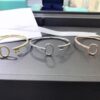 692fd63099f2d84055c8a87c Tiffany & Co. Key Smooth Open Bangle Bracelet, Minimalist Style, Spring Silver Construction, Premium S925 Sterling Silver Plated with 14K Rose Gold, Yellow Gold, and White Gold, Three Colors In Stock