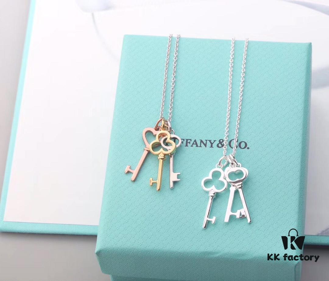 692fd63899f2d84055c8a88c 925 Sterling Silver Tiff Unlocks Infinite Possibilities - Three Small Keys Combined Slot Machine Heart ❤ Classic Tiffany Key Necklace