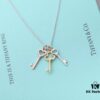692fd63a99f2d84055c8a891 925 Sterling Silver Tiff Unlocks Infinite Possibilities - Three Small Keys Combined Slot Machine Heart ❤ Classic Tiffany Key Necklace