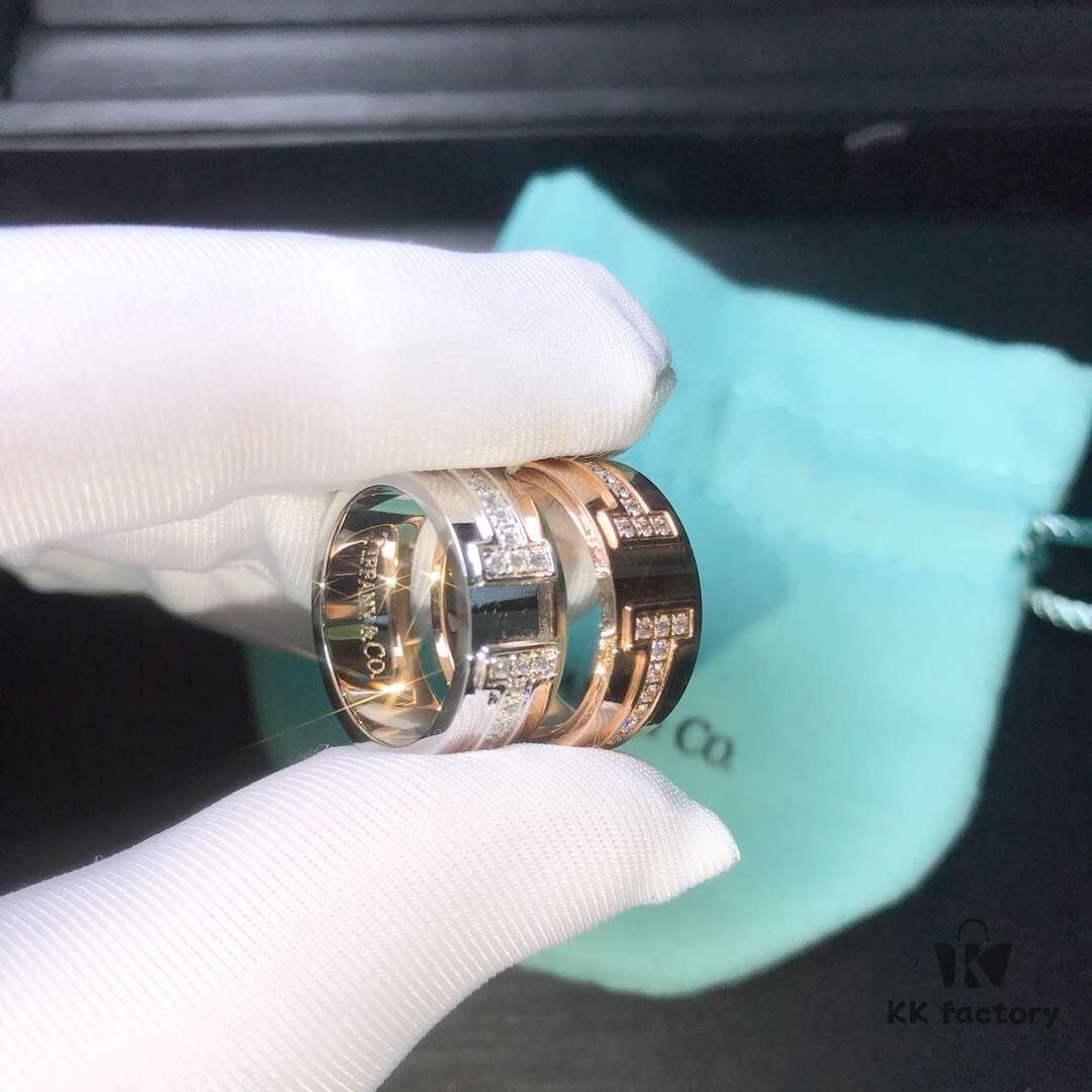 692fd63a99f2d84055c8a892 Tiffany Double T Ring, 925 Sterling Silver with High-Carbon Diamond, Platinum and Rose Gold Options, Hypoallergenic, Fade-Resistant