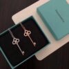 692fd64599f2d84055c8a8ab Tiffany Heart Crown Key Original Necklace, Solid Back with Highest-Grade Imported High-Carbon Diamonds, Imported 925 Sterling Silver Plated with 18K Gold, Same Necklace Worn by Yang Mi, Available in Rose Gold and Platinum