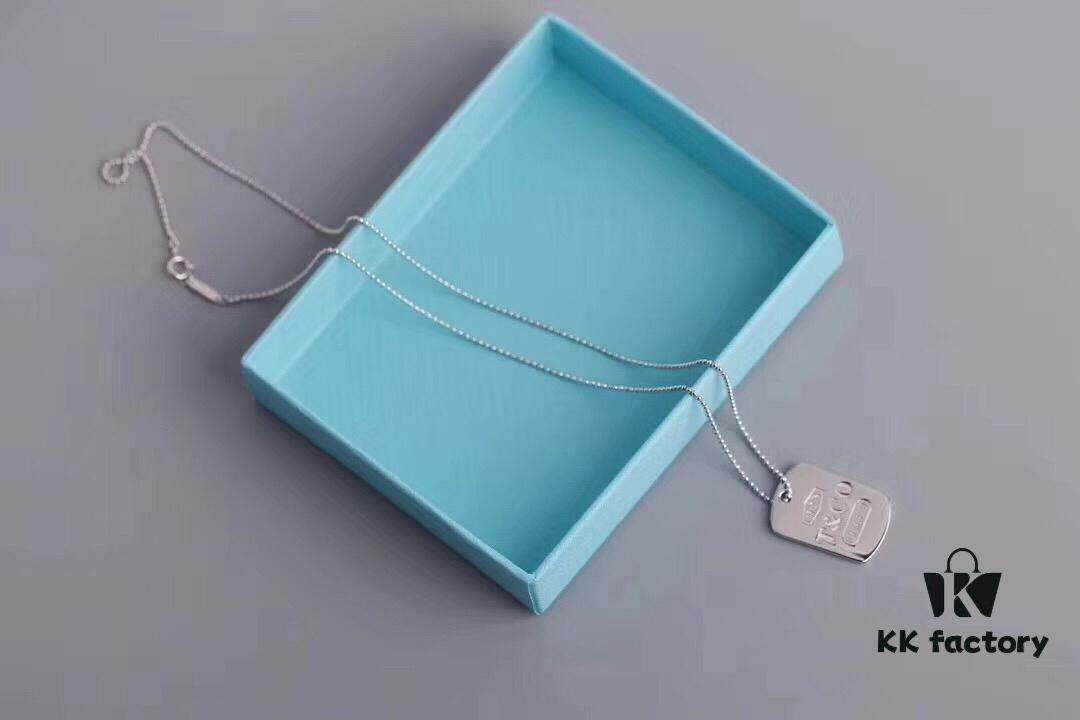 692fd64d99f2d84055c8a8c1 Tiffany 1837 Square Pendant Necklace CNC High Version High-Definition Engraving Premium Quality - Pendant Size: Large, Small