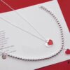 692fd65299f2d84055c8a8c9 Popular Tiffany-style Princess Dream Bracelet & Necklace Set - Silver Craft with High-definition Copper Lettering, Lin Yun Same Style