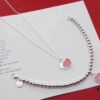 692fd65299f2d84055c8a8cb Popular Tiffany-style Princess Dream Bracelet & Necklace Set - Silver Craft with High-definition Copper Lettering, Lin Yun Same Style