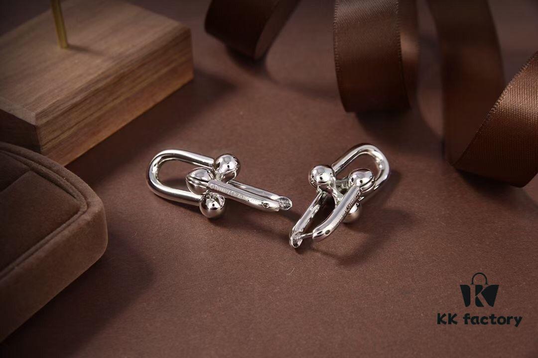 692fd65599f2d84055c8a8d2 Tiffany & Co. Joint Hoop Earrings, Popular U-Shaped Link Series Inspired by Tiffany HardWear Collection