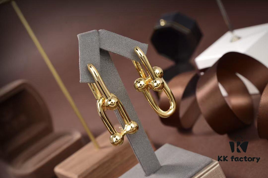 692fd65699f2d84055c8a8d4 Tiffany & Co. Joint Hoop Earrings, Popular U-Shaped Link Series Inspired by Tiffany HardWear Collection